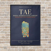 Thumbnail for Daegu International Airport TAE - Canvas Framed - Navy Blue