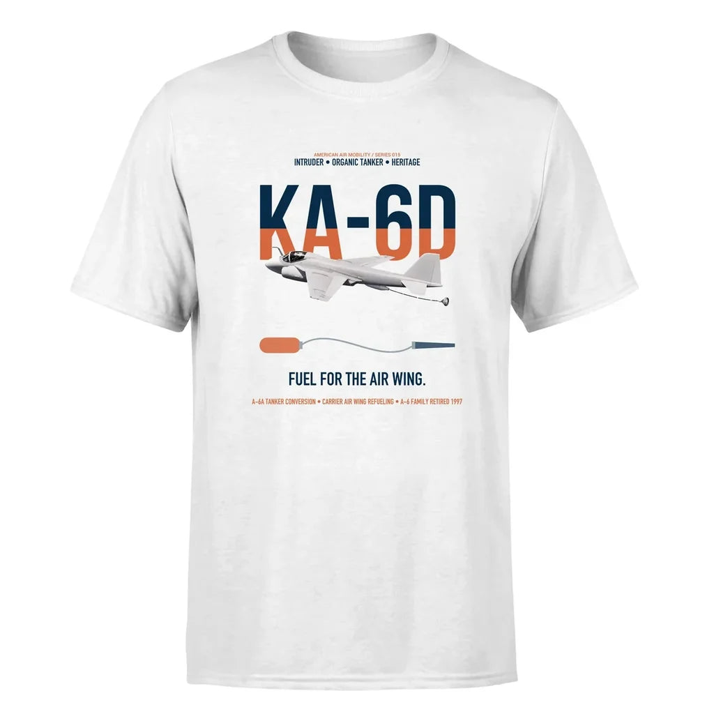 KA-6D Intruder design on white double-side t-shirt, single-side print