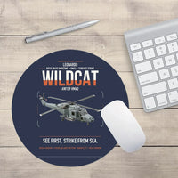 Thumbnail for Leonardo AW159 Wildcat HMA2 design on navy blue round mouse pad