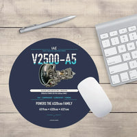 Thumbnail for V2500-A5 design on navy blue round mouse pad
