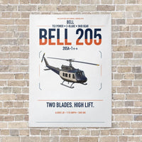 Thumbnail for Bell 205A-1++ vertical canvas print - no frame - white background