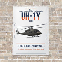 Thumbnail for Bell UH-1Y Venom vertical canvas print - no frame - white background