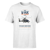 Thumbnail for Airbus H155 EC155 B1 design on white t-shirt, single-side print