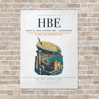 Thumbnail for Borg El Arab Airport HBE — Alexandria vertical canvas print - no frame - white background