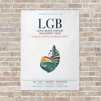 Thumbnail for Long Beach Airport (Daugherty Field) LGB vertical canvas print - no frame - white background