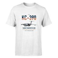 Thumbnail for Embraer KC-390 Millennium design on white double-side t-shirt, single-side print