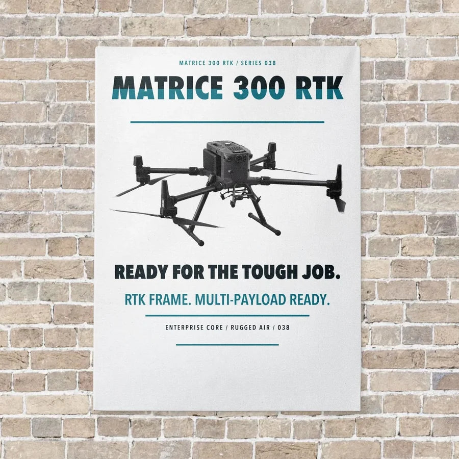 DJI Matrice 300 RTK vertical canvas print - no frame - white background
