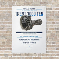 Thumbnail for TRENT 1000 TEN vertical canvas print - no frame - white background