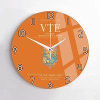 Thumbnail for Wattay International Airport Vientiane VTE Wall-Clock No-Frame - Orange