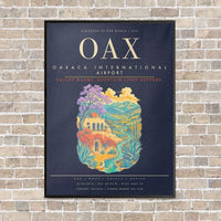 Thumbnail for Oaxaca International Airport OAX - Canvas Framed - Navy Blue