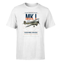 Thumbnail for Fairey Swordfish Mk I design on white t-shirt, single-side print