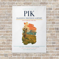 Thumbnail for Glasgow Prestwick Airport PIK vertical canvas print - no frame - white background