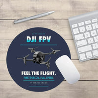 Thumbnail for DJI FPV design on navy blue round mouse pad