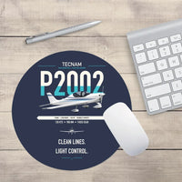 Thumbnail for Tecnam P2002 Sierra MkII design on navy blue round mouse pad