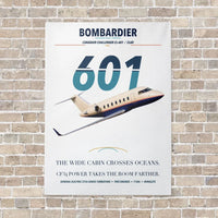 Thumbnail for Bombardier Challenger 601 vertical canvas print - no frame - white background