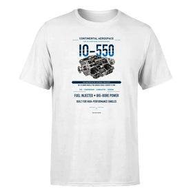Single-Side Printing — Continental Aerospace IO-550 Engine Double-Side T-Shirt