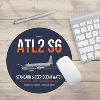 Thumbnail for Atlantique 2 Standard 6 design on navy blue round mouse pad