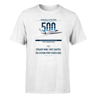 Thumbnail for Cessna Citation 500 - Citation I design on white double-side t-shirt, single-side print