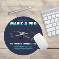 Thumbnail for DJI Mavic 4 Pro design on navy blue round mouse pad