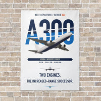 Thumbnail for Airbus A300B4 vertical canvas print - no frame - white background