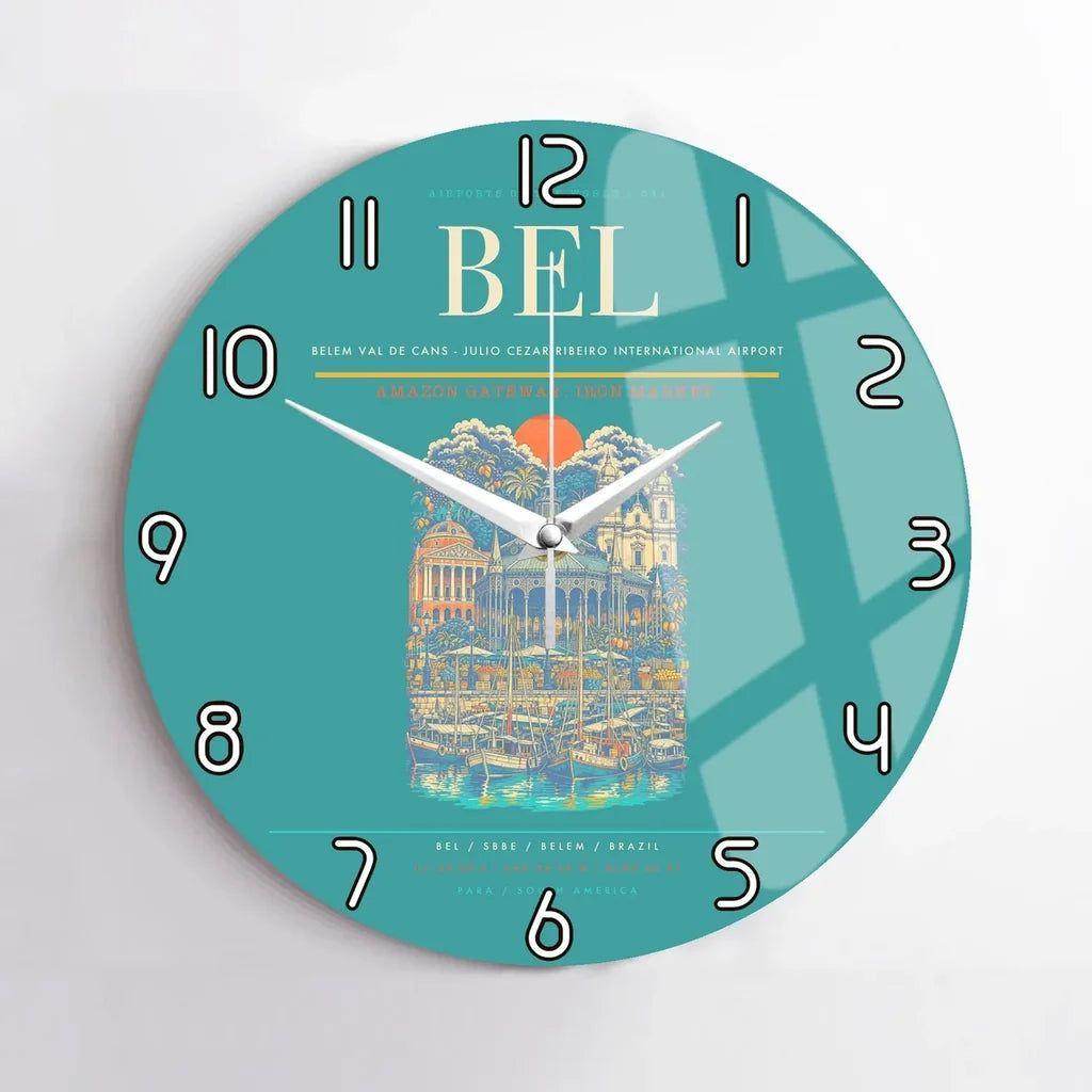 Belem Val de Cans - Julio Cezar Ribeiro International Airport BEL Wall-Clock No-Frame - Turquoise