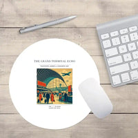 Thumbnail for VINTAGE G4300 - The Grand Terminal Echo - Designed Mouse Pads design on white round