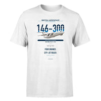 Thumbnail for BAe 146-300 design on white double-side t-shirt, single-side print