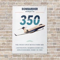 Thumbnail for Bombardier Challenger 350 vertical canvas print - no frame - white background