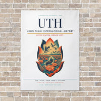 Thumbnail for Udon Thani International Airport UTH vertical canvas print - no frame - white background