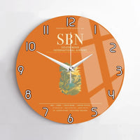 Thumbnail for South Bend International Airport SBN Wall-Clock No-Frame - Orange