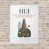 Thumbnail for Phu Bai International Airport HUI — Hue vertical canvas print - no frame - white background
