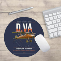 Thumbnail for Albatros D.Va design on navy blue round mouse pad
