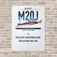 Thumbnail for Mooney M20J 201 vertical canvas print - no frame - white background