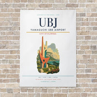Thumbnail for Yamaguchi Ube Airport UBJ vertical canvas print - no frame - white background