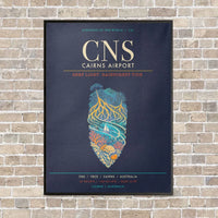 Thumbnail for Cairns Airport CNS - Canvas Framed - Navy Blue