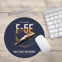 Thumbnail for F-5E Tiger II design on navy blue round mouse pad