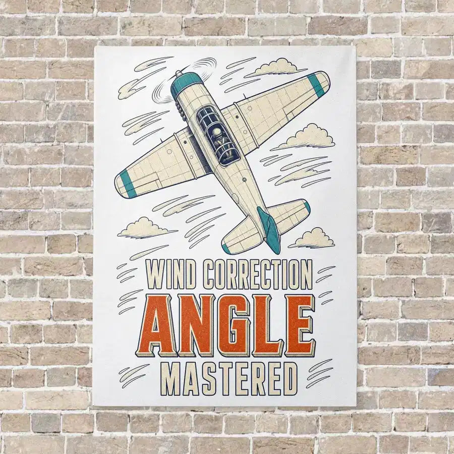 Wind Correction Angle Mastered vertical canvas print - no frame - white background