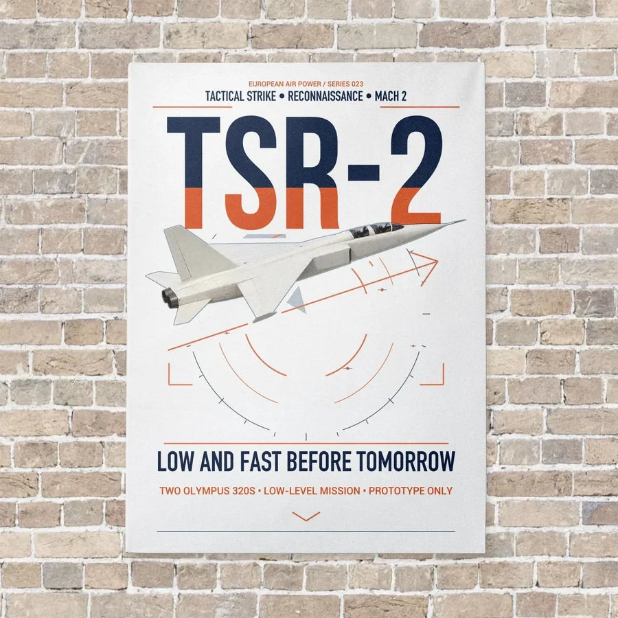BAC TSR-2 vertical canvas print - no frame - white background