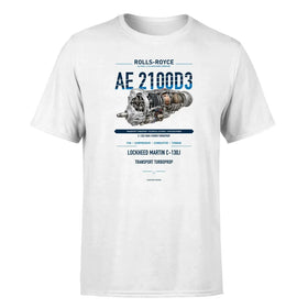 Single-Side Printing — Rolls-Royce AE 2100D3 Engine Double-Side T-Shirt