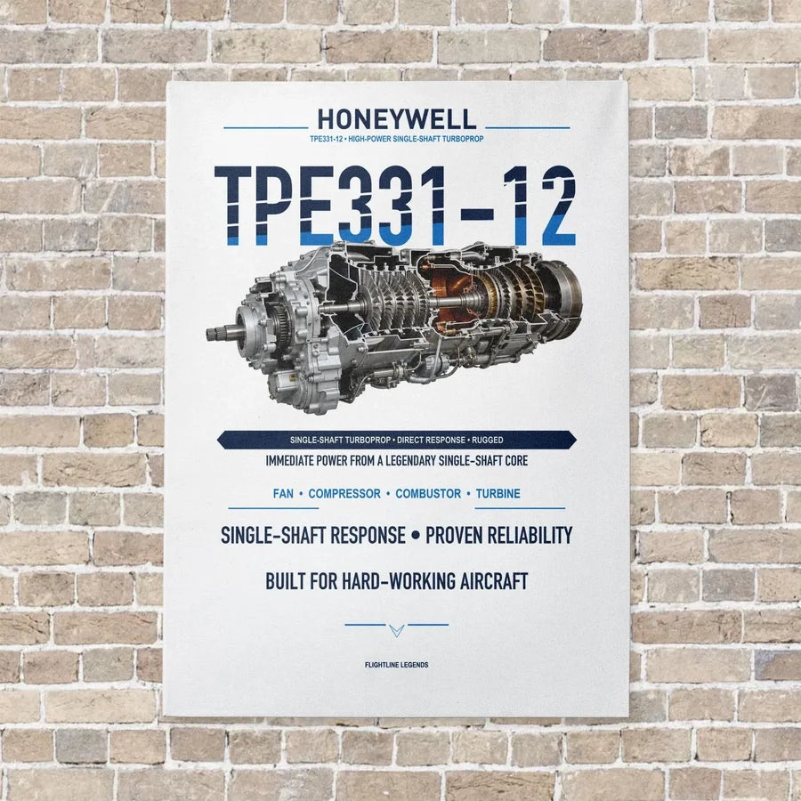 TPE331-12 vertical canvas print - no frame - white background