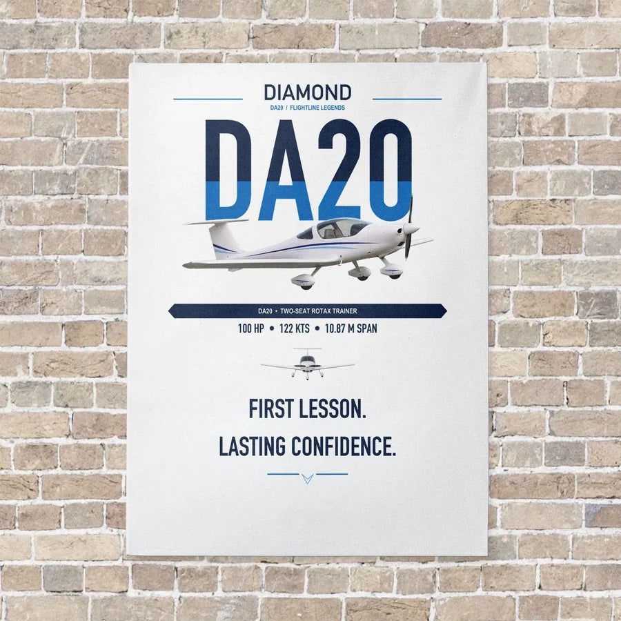 Diamond DA20 vertical canvas print - no frame - white background