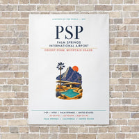 Thumbnail for Palm Springs International Airport PSP vertical canvas print - no frame - white background