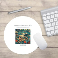 Thumbnail for VINTAGE G4270 - The Lagoon School Bus - Designed Mouse Pads design on white round