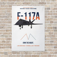 Thumbnail for F-117A Nighthawk Own The Night vertical canvas print - no frame - white background