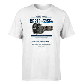 Single-Side Printing — Rolls-Royce RB211-535E4 Engine Double-Side T-Shirt