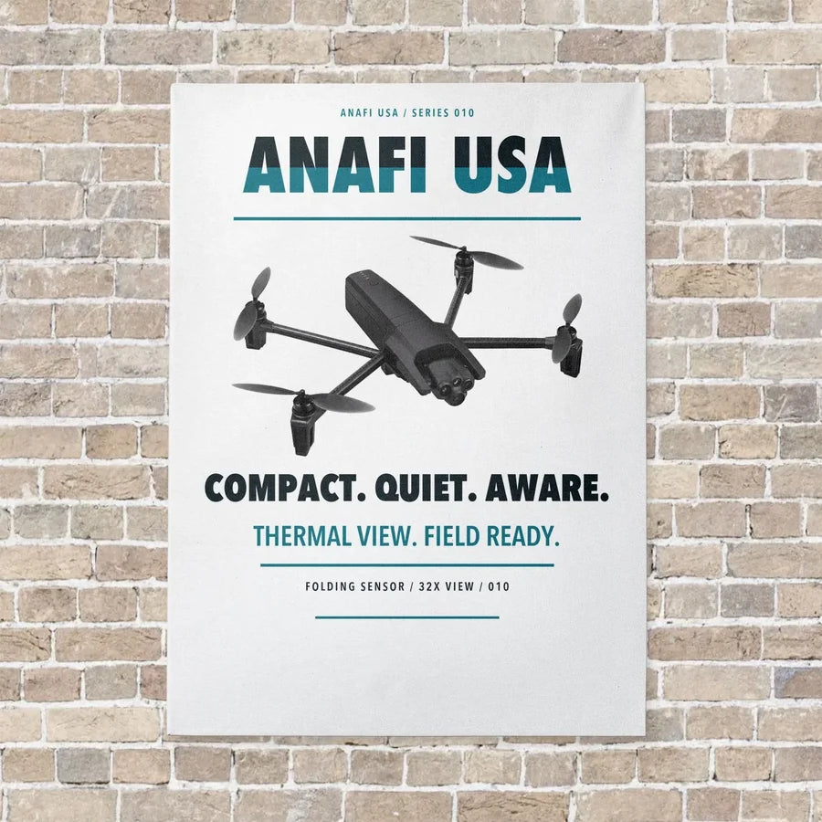 Parrot ANAFI USA vertical canvas print - no frame - white background