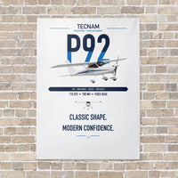 Thumbnail for Tecnam P92 Echo MkII vertical canvas print - no frame - white background