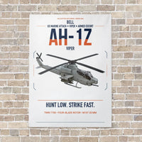 Thumbnail for Bell AH-1Z Viper vertical canvas print - no frame - white background