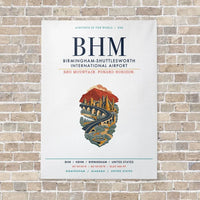 Thumbnail for Birmingham-Shuttlesworth International Airport BHM vertical canvas print - no frame - white background