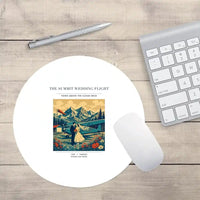 Thumbnail for VINTAGE G4345 - The Summit Wedding Flight - Designed Mouse Pads design on white round